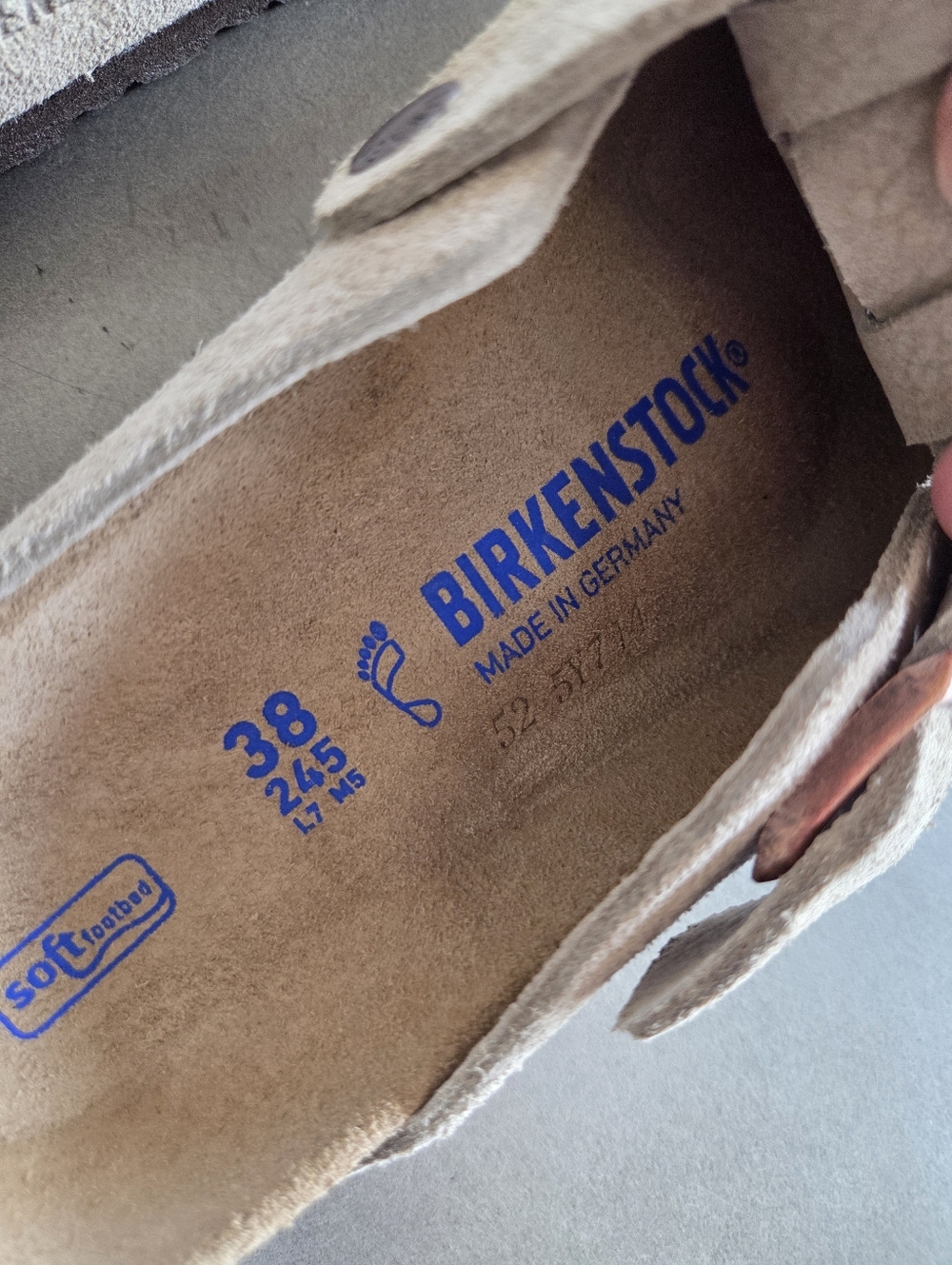 Birkenstock Boston Soft Footbed Suede Leather Size 38 New - Picture 2 of 10